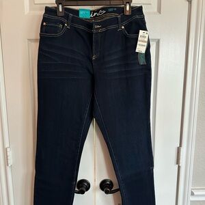 INC International Concepts Blue Skinny Jeans Sleek Fit